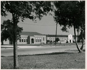 Original Lamar Elementary building with additions added